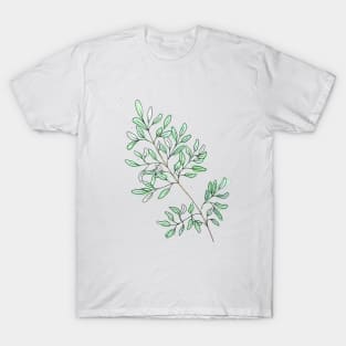 Olive leaf branch - Botanical water colour T-Shirt